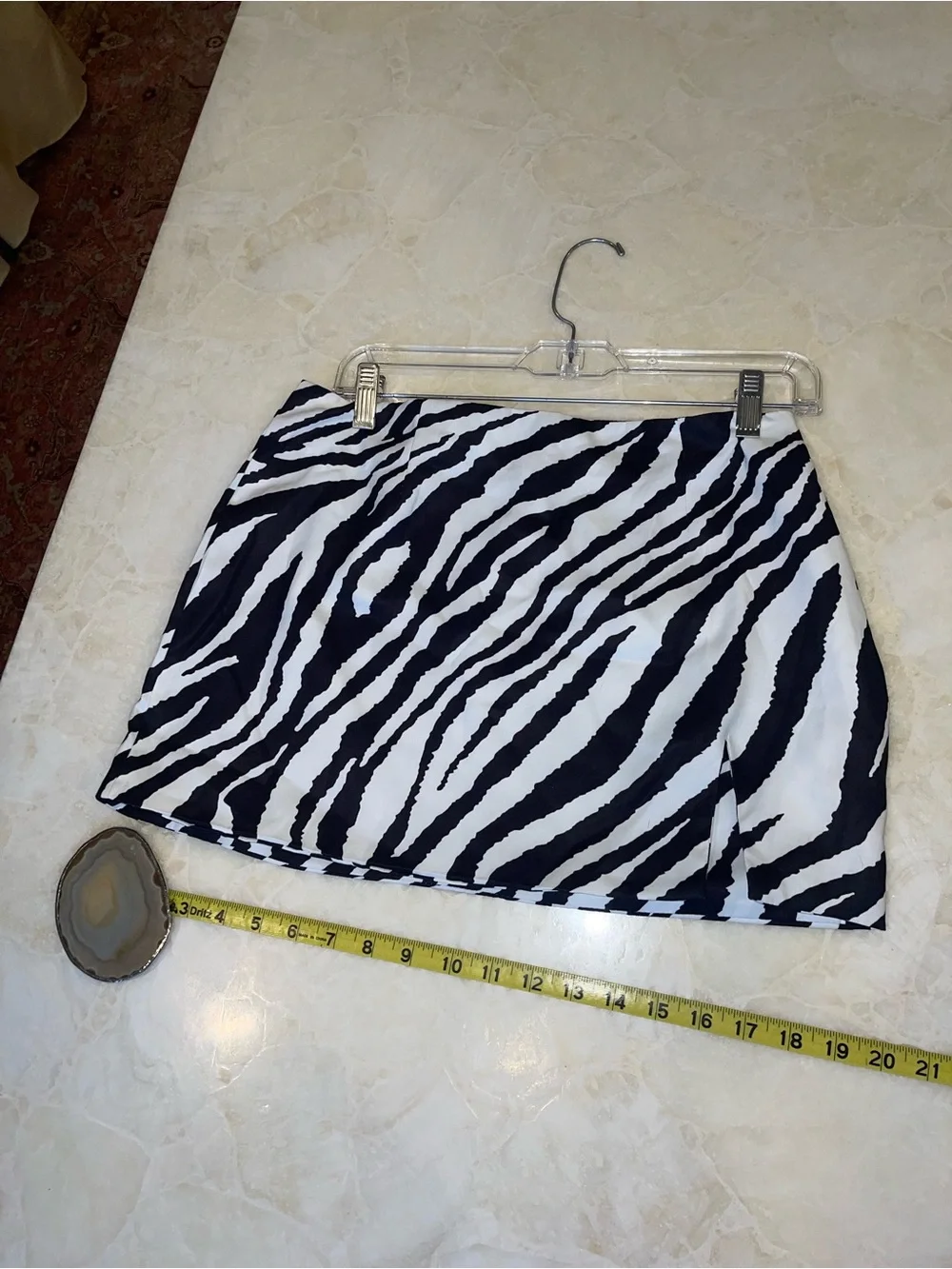 Tiger Mist Zebra Print Mini Skirt - Black & White - Picture 9 of 11